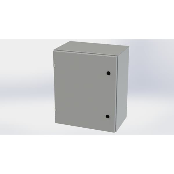 1/4 Turn Latch Electrical Enclosures, 24 in H, 12 in D, 20 in W, NEMA 3R, 4, 12, 13, Carbon Steel